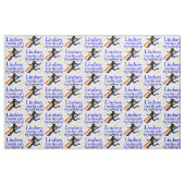 INSPIRIEREND BLAUE RUNNER GIRL PERSONALISIERT FABR STOFF (Fat Quarter (45,7 x 55,9 cm))