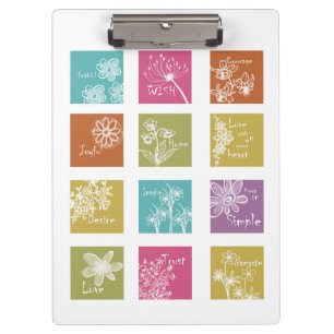Inspirierend Blumenklemmbrett Klemmbrett