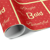 Inspirierend Bright Bold schön rot gefliest Geschenkpapier (Rolleneckpunkt)