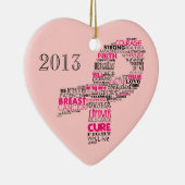 Inspirierend Brustkrebs-Bewusstseins-Band Keramik Ornament (Rechts)