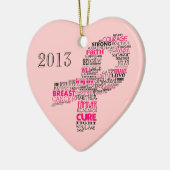 Inspirierend Brustkrebs-Bewusstseins-Band Keramik Ornament (Links)