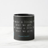 Inspirierend Churchill Leben-Zitat Tasse (Zentrum)