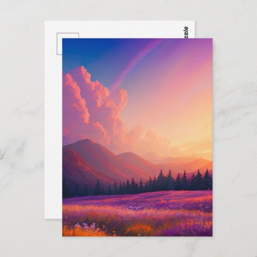 Inspirierend Dämmerung im reizvollen Flortal Postkarte (Vorne/Hinten)