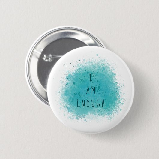 Inspirierend, dass ich genug einfaches Affirmation Button (Vorne & Hinten)