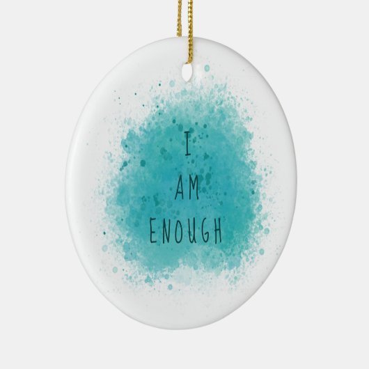 Inspirierend, dass ich genug einfaches Affirmation Keramik Ornament (Rechts)