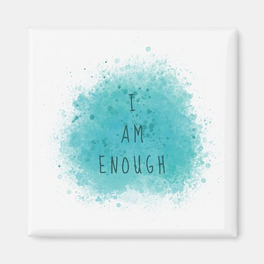 Inspirierend, dass ich genug einfaches Affirmation Magnet (Vorne)