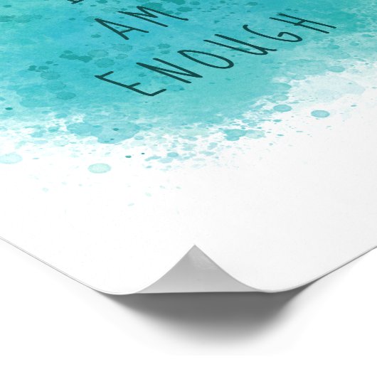 Inspirierend, dass ich genug einfaches Affirmation Poster (Ecke)