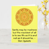 Inspirierend Don Quichote Zitat Karte (Gelbe Blume)