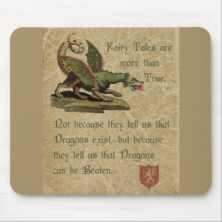 Inspirierend Drache-Zitat-Antiken-Pergament Mousepad