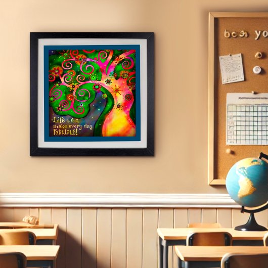 Inspirierend farbenfrohe Trendkultur macht das Leb Poster