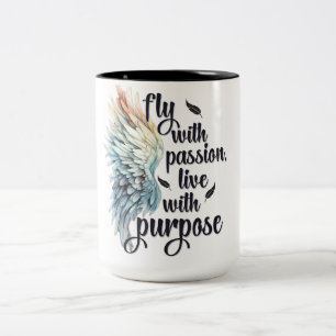 Inspirierend Fliegen Mit Leidenschaft Zweifarbige Tasse
