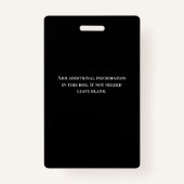 Inspirierend Foto für Lehrkräfte an der Schule Ausweis (Rückseite)