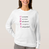 Inspirierend FRAU-Text T-Shirt (Vorderseite)