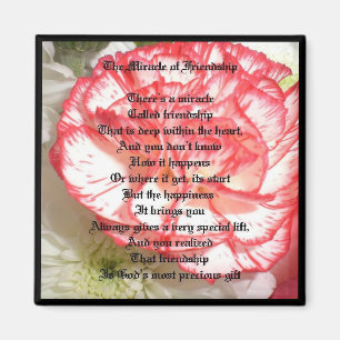 Inspirierend Freundschafts-Gedicht Magnet