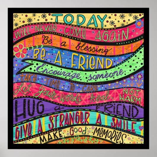 Inspirierend fröhliches buntes Klassenangebot Poster (Vorne)