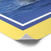 Inspirierend Fun Whale Print - Gelbe Grenze Poster (Ecke)