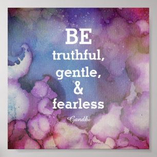 inspirierend Gandhi Zitat Poster Aquarell