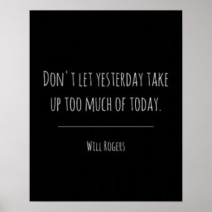 Inspirierend Gestern zitiert heute Poster