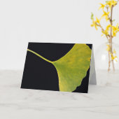 Inspirierend Ginkgo-Blatt Karte (Gelbe Blume)