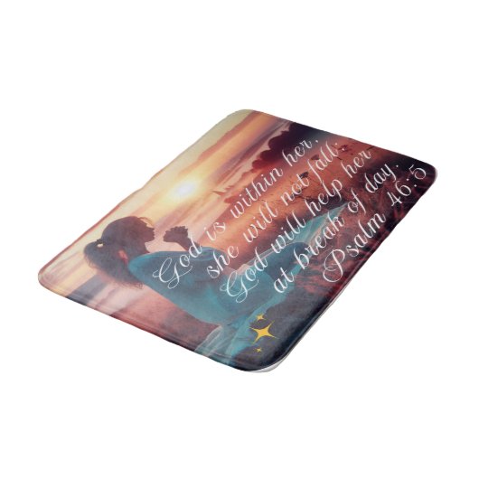 'Inspirierend Glaube' Bath Mat Badematte (Schrägansicht)