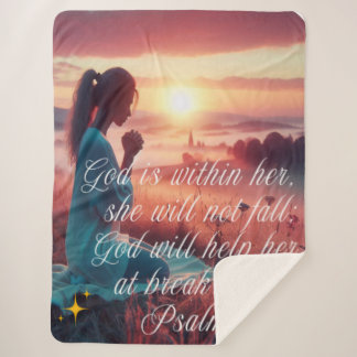 'Inspirierend Glaube' Sherpa Blanket Sherpadecke