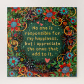 Inspirierend Glück schätzt grüne Blüte Puzzle (Vertikal)