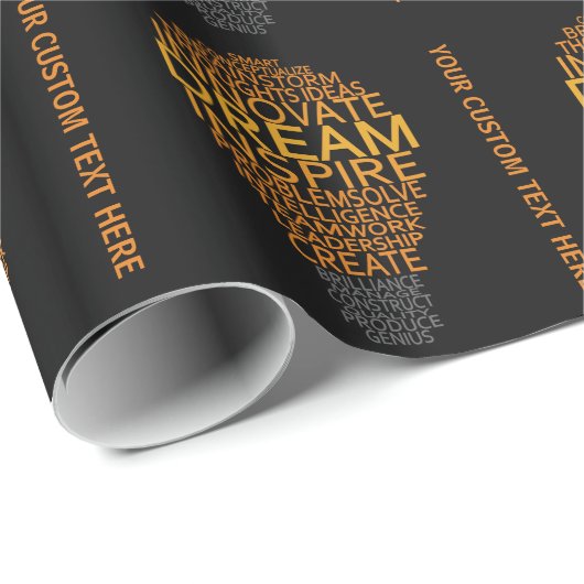 Inspirierend Glühlampegewohnheits-Packpapier Geschenkpapier (Rolleneckpunkt)