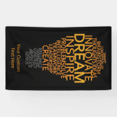 Inspirierend Glühlampegewohnheitsfahne Banner (Horizontal)