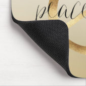 Inspirierend Goldfriedenszeichen-Herz Mousepad (Ecke)
