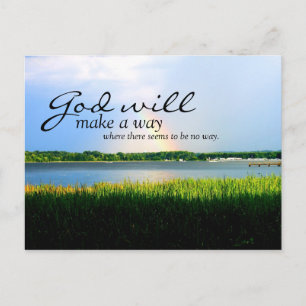 Inspirierend: Gott wird einen Weg finden... Postkarte