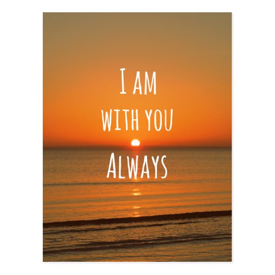 Inspirierend Gott Zitat Bibel Vers Bin Ich Mit Postkarte Zazzle De