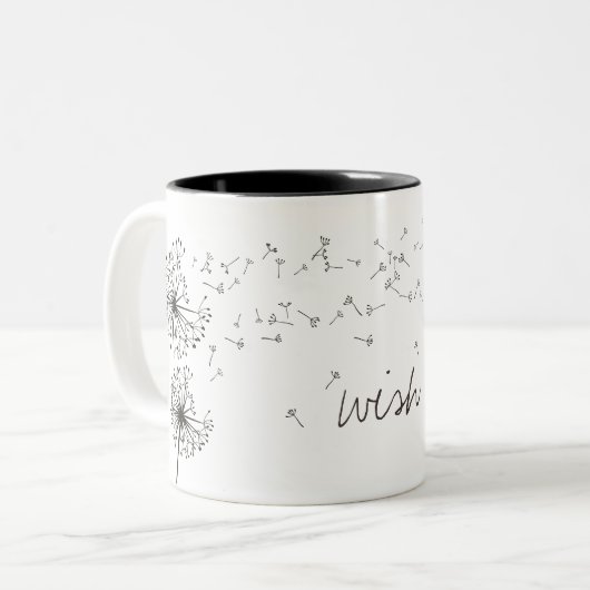 Inspirierend grafische Wunschleuder Grafik Zweifarbige Tasse (Vorderseite Links)