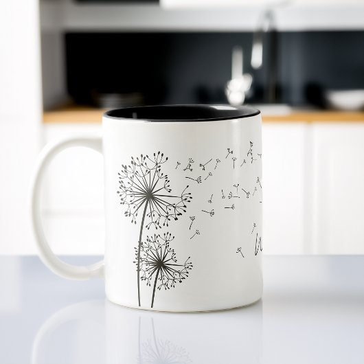 Inspirierend grafische Wunschleuder Grafik Zweifarbige Tasse