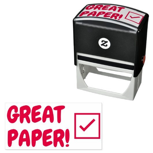 Inspirierend "GROSSES PAPIER!" Instructor Rubber B Permastempel (Beispiel)
