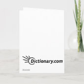 inspirierend Gruß-Karte Dictionary.com Karte (Rückseite)