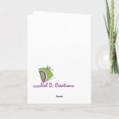 Inspirierend Grußkarte mit Schrift Karte (Rückseite)