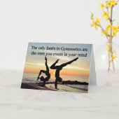 INSPIRIEREND GYMNASTIKQUOTE KARTE (Gelbe Blume)