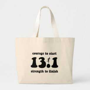 Inspirierend Halbmarathon Jumbo Stoffbeutel