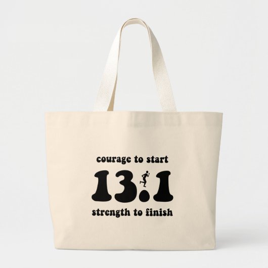 Inspirierend Halbmarathon Jumbo Stoffbeutel (Vorne)