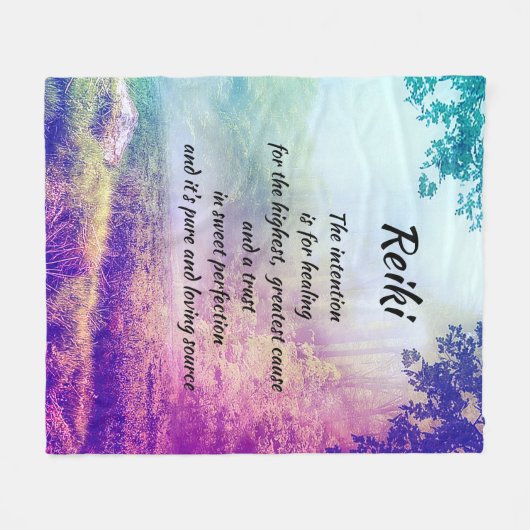 Inspirierend heilendes Reiki Fleecedecke (Vorderseite (Horizontal))