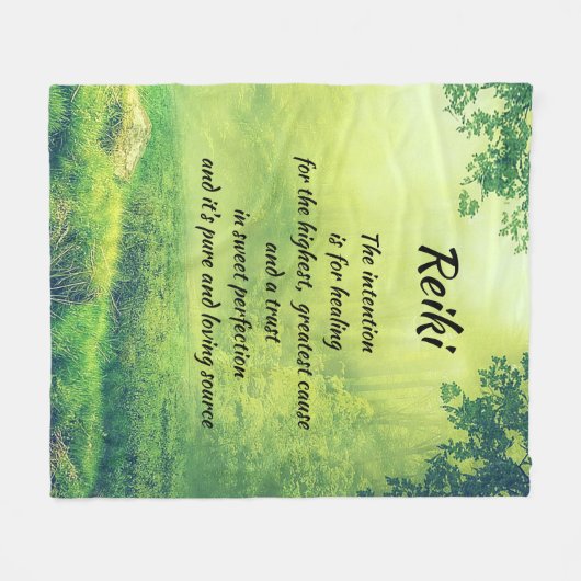 Inspirierend heilendes Reiki Fleecedecke (Vorderseite (Horizontal))