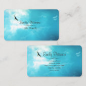 Inspirierend hochfliegender Falke im Himmel Visitenkarte (Vorne/Hinten)