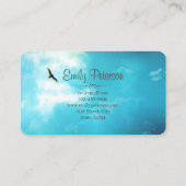 Inspirierend hochfliegender Falke im Himmel Visitenkarte (Rückseite)