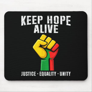 Inspirierend, Hoffnung bleibt lebendig, schwarzer Mousepad
