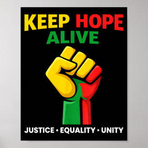 Inspirierend Hoffnung lebendig schwarze Geschichts Poster
