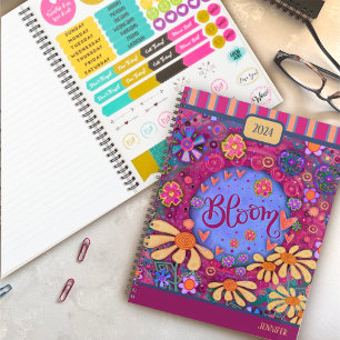 Inspirierend Hübsche Blütenblüte Personalisierter Planer