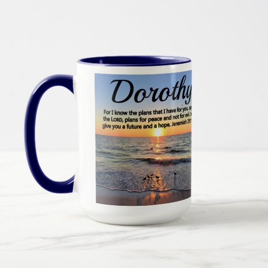 INSPIRIEREND JEREMIAH 29:11 PERSONALISIERT SUNRISE TASSE (Links)
