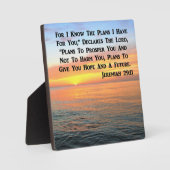 INSPIRIEREND JEREMIAH 29:11 SUNRISE FOTOPLATTE (Vorderseite)