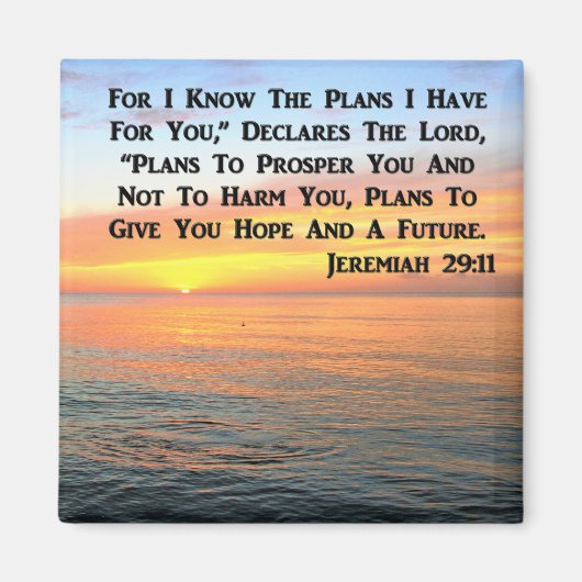 INSPIRIEREND JEREMIAH 29:11 SUNRISE MAGNET (Vorne)