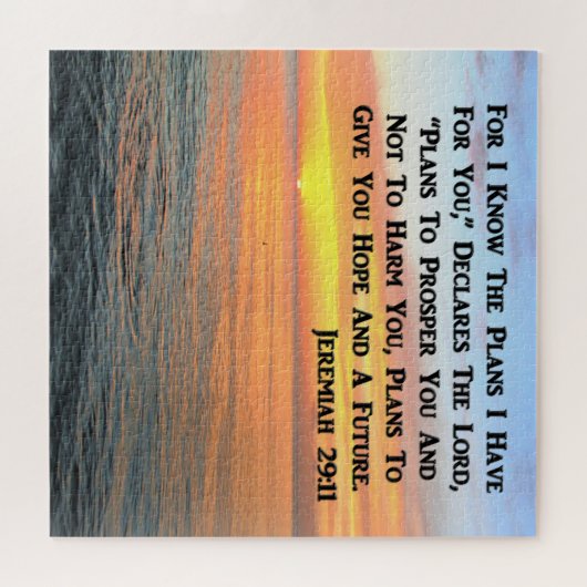INSPIRIEREND JEREMIAH 29:11 SUNRISE PUZZLE (Horizontal)